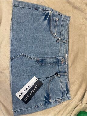 Steve Madden Micro Mini Denim Skirt - Light Wash